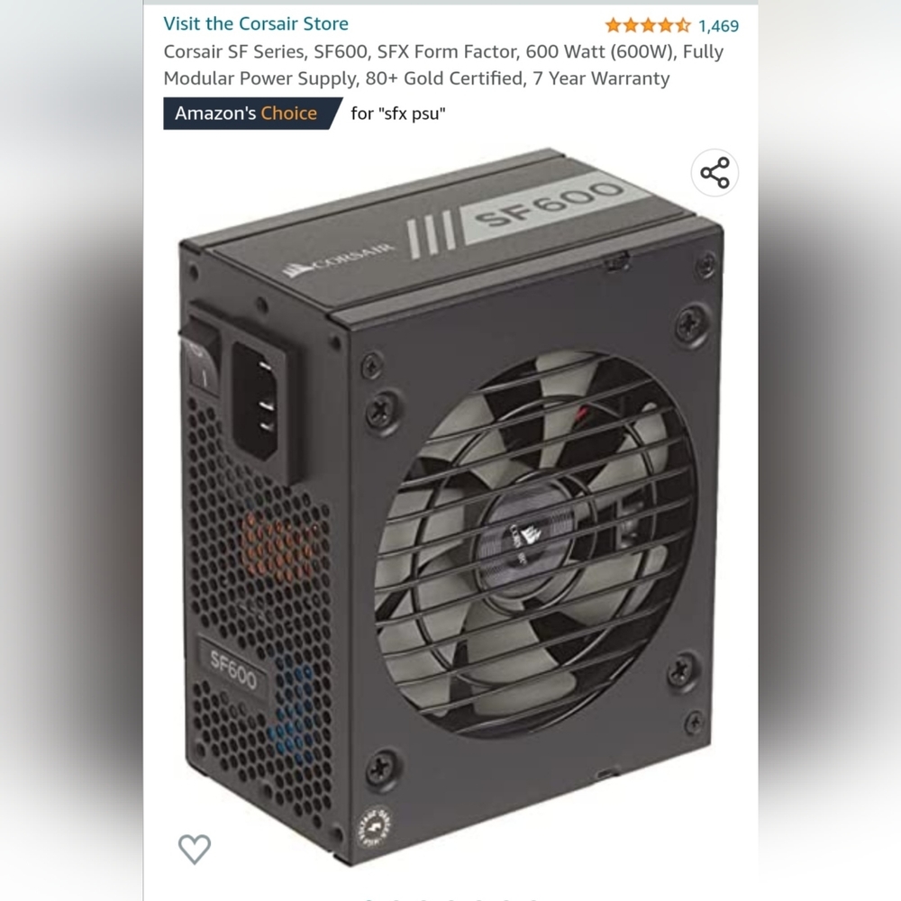 Corsair 600W PC power supply